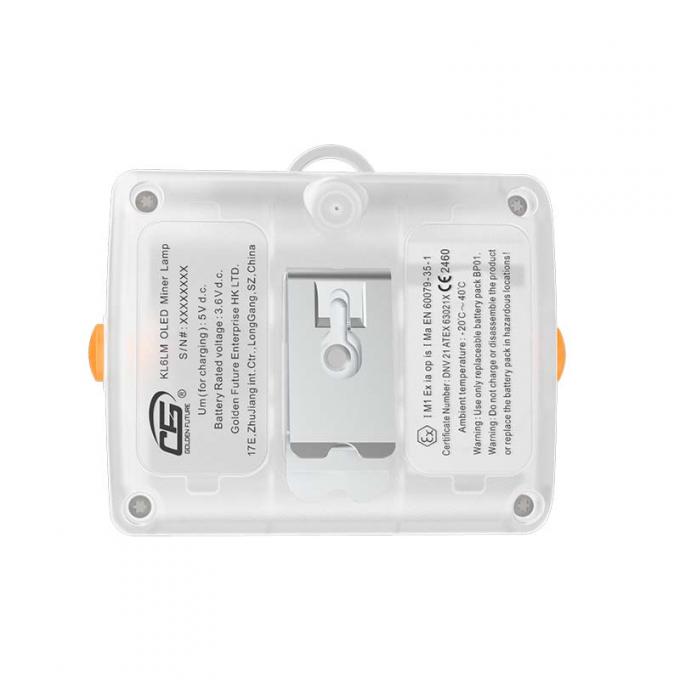 KL6LM ATEX معتمد 15000Lux مصباح فرعي للتعدين IP67 مقاوم للماء ، قابلة لإعادة الشحن ودون سلك 2