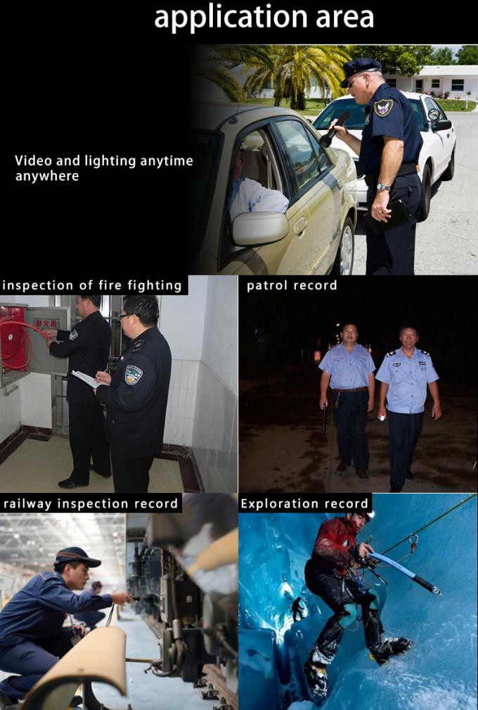 مصباح يدوي LED عالي التقنية قابل لإعادة الشحن مع نظام تحديد المواقع العالمي (GPS) وواي فاي لمراقبة الفيديو بالسكك الحديدية 9