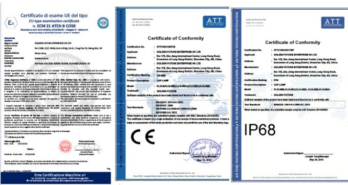 ضوء منجم الفحم معتمد من ATEX 7.8Ah ليتيم أيون مروري قابلة لإعادة الشحن مع حماية IP68 6