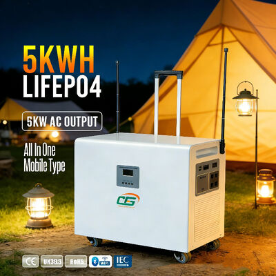 محطة طاقة محمولة متكاملة BH-5KWH، بطارية تخزين طاقة منزلية، 51.2 فولت، 5 كيلوواط، ليثيوم فوسفات الحديد، بتصميم حقيبة سفر
