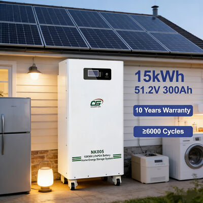 NK005 48V 51.2V 15kWh 300Ah Lifepo4 بطارية حزمة بطاريات الليثيوم الطاقة الشمسية الطاقة المنزلية تخزين الطاقة نظام بطارية مع BMS