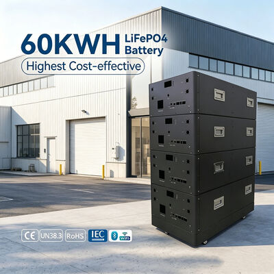 51.2V 15KWH 30KWH 45KWH 60KWH بطارية شمسية قابلة للتراكم LiFePO4 لأنظمة تخزين الطاقة الشمسية
