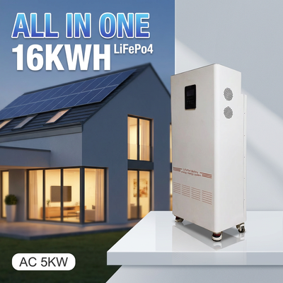 NK005A 51.2V 16kWh LiFePO4 نظام تخزين الطاقة المنزلي بالطاقة الشمسية مع عاكس 5kW وعمر دورة 8000
