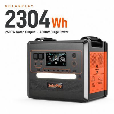 2304Wh 2500W مولد بطارية LiFePO4 نظام تخزين الطاقة الشمسية مع UPS 97% MPPT لقطع الطاقة الطارئ في رحلات RV